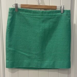 J. Crew Textured Green Mini Skirt
